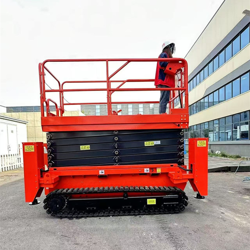 14米电动液压履带式剪叉高空作业平台升降机HJX1416LT